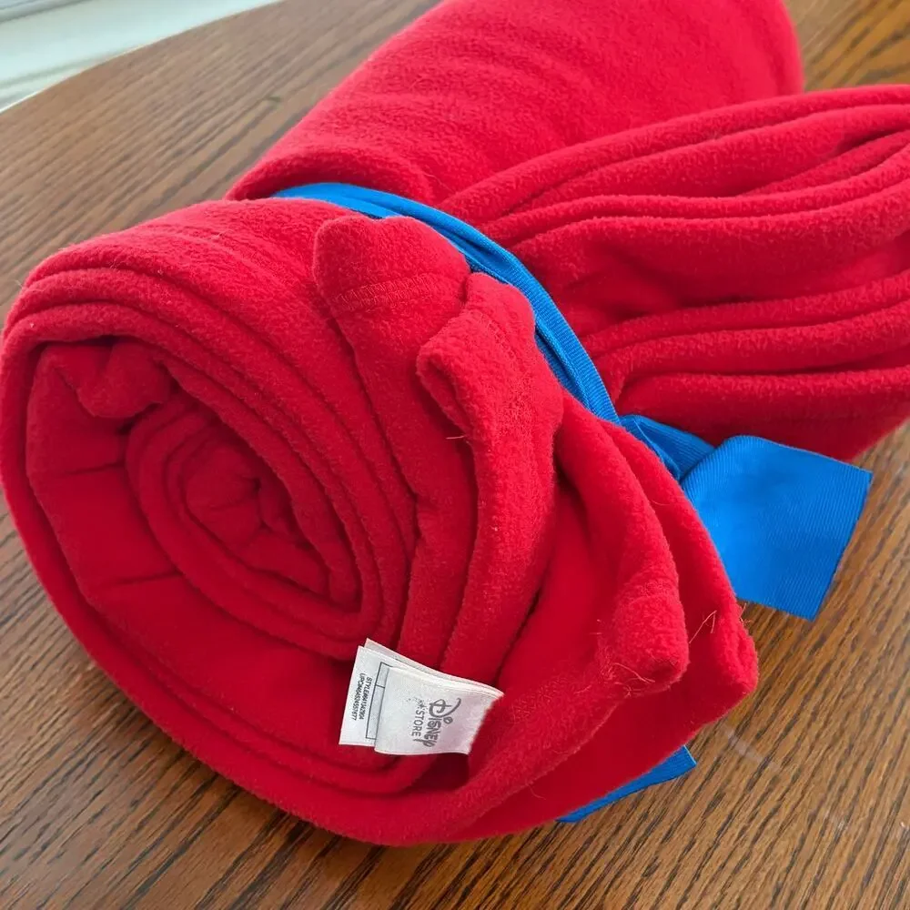 Disney Store Jake and the Neverland Pirates Red Embroidered Throw Blanket